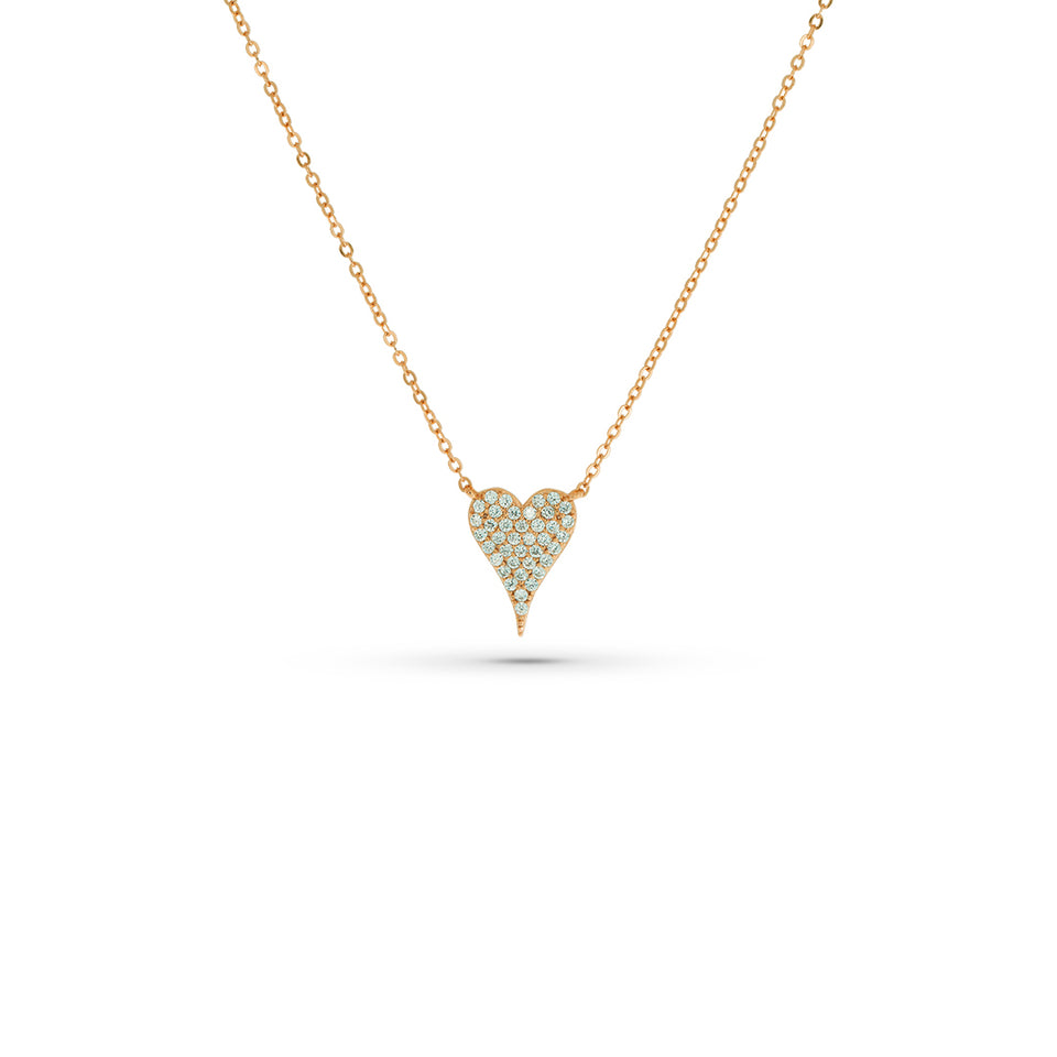 Necklace Heart Chain Sterling Silver 925 Rose Gold